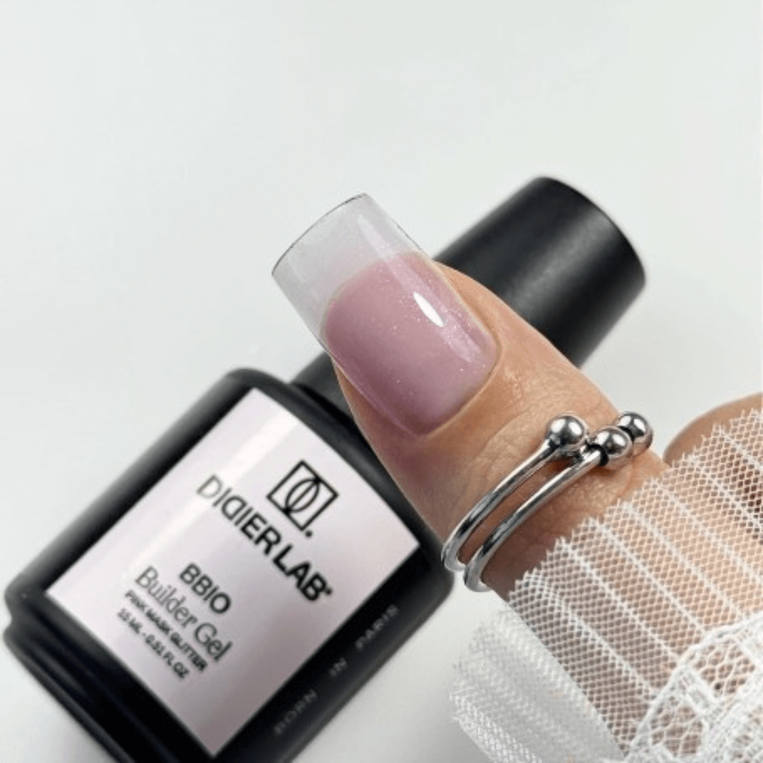 Builder Gel BBIO, Didier Lab, Pink Mask Glitter, HEMA and TPO free, 15ml