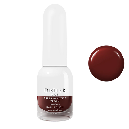 Green Reactive Vegan Nail Polish, Didier Lab, Bordeux, 10 ml