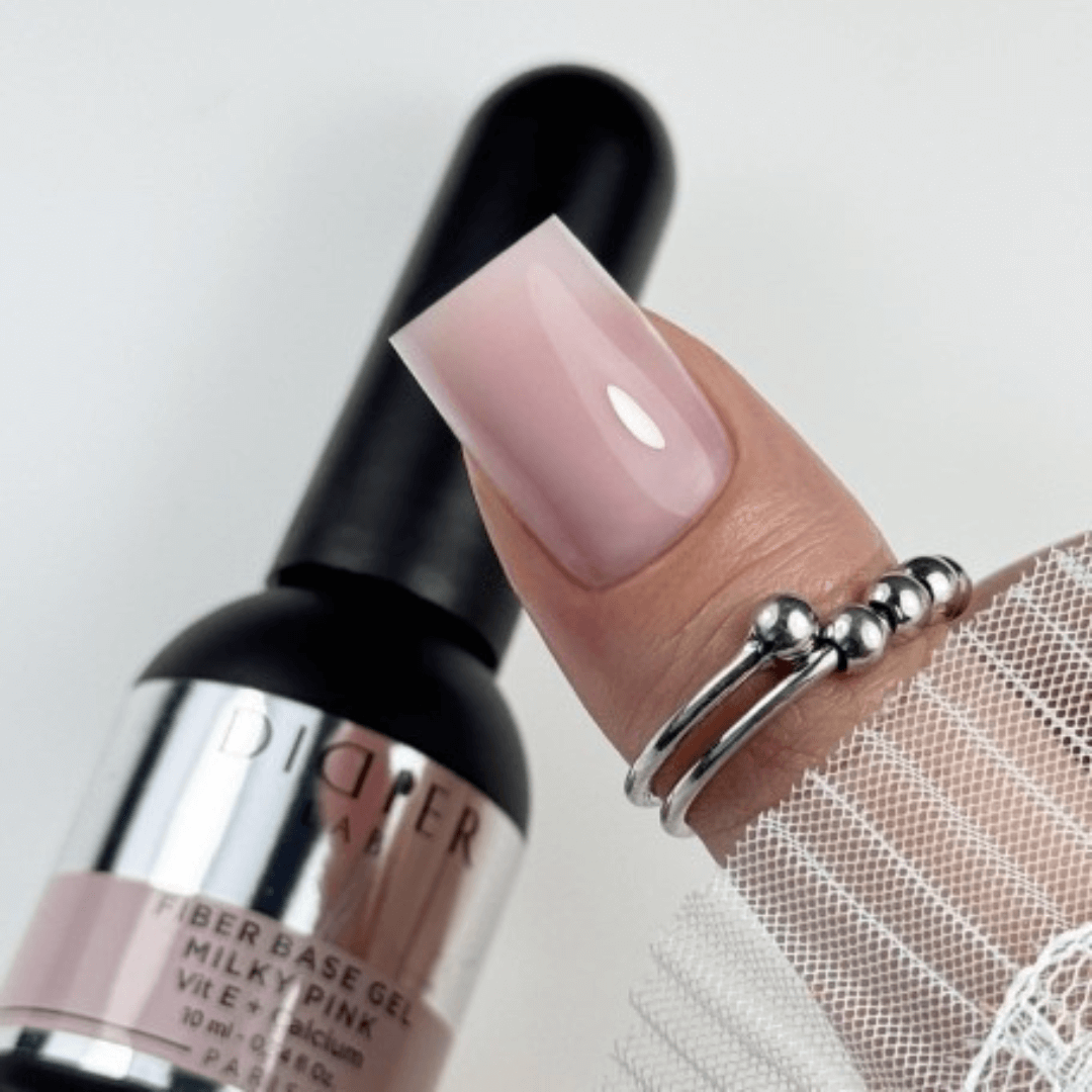 Fiber Base Coat, Didier Lab, Milky Pink, HEMA and TPO free, 10 ml