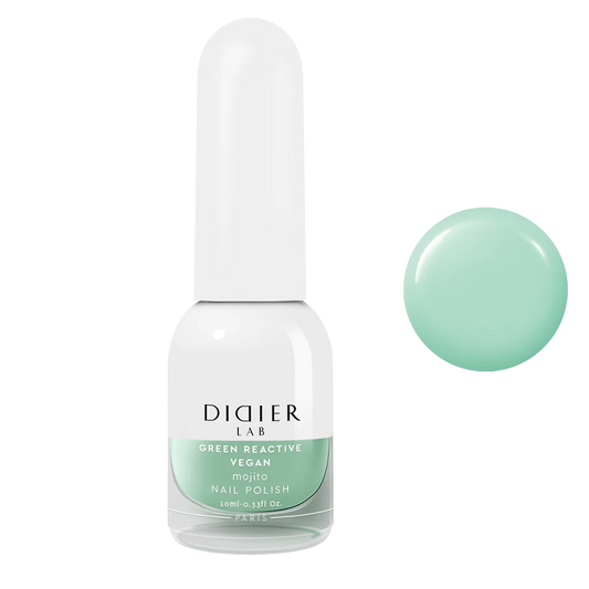 Green Reactive Vegan Nail Polish, Didier Lab, Mojito, HEMA and TPO free, 10 ml