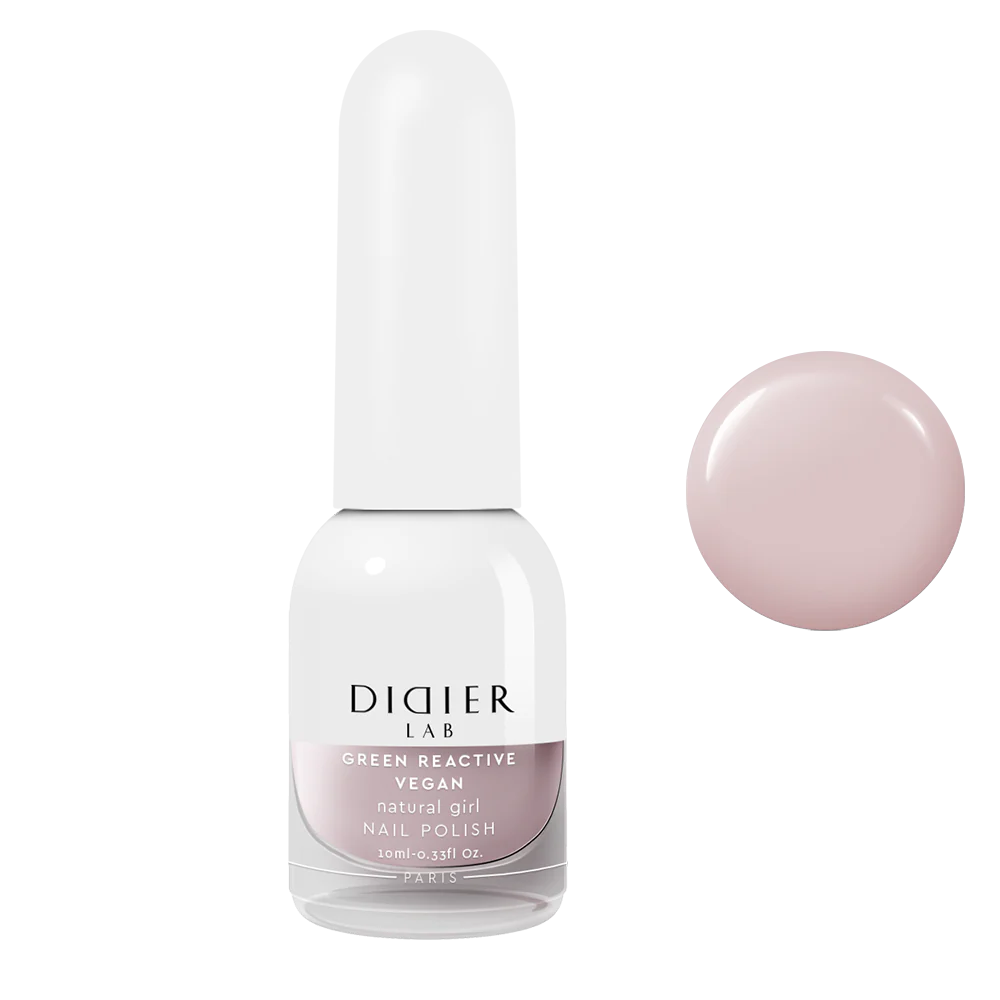 Green Reactive Vegan Nail Polish, Didier Lab, Natural Girl, 10 ml