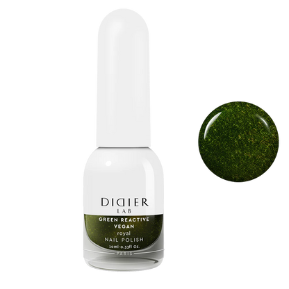 Green Reactive Vegan Nail Polish, Didier Lab, Royal, 10 ml