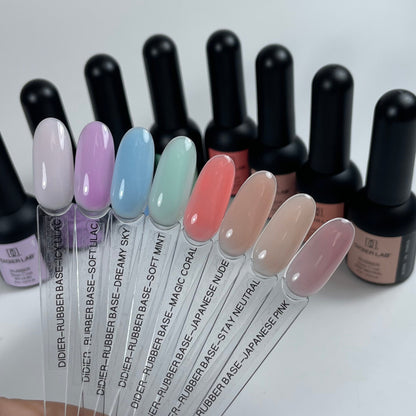 Gel Polish, Rubber Base Coat, Icy Lilac, HEMA and TPO Free, 10ml