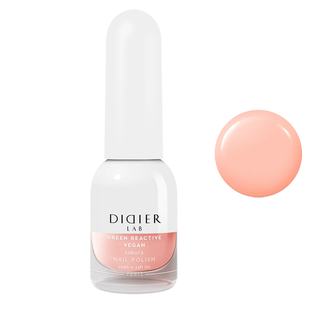 Green Reactive Vegan Nail Polish, Didier Lab, Sakura, 10 ml