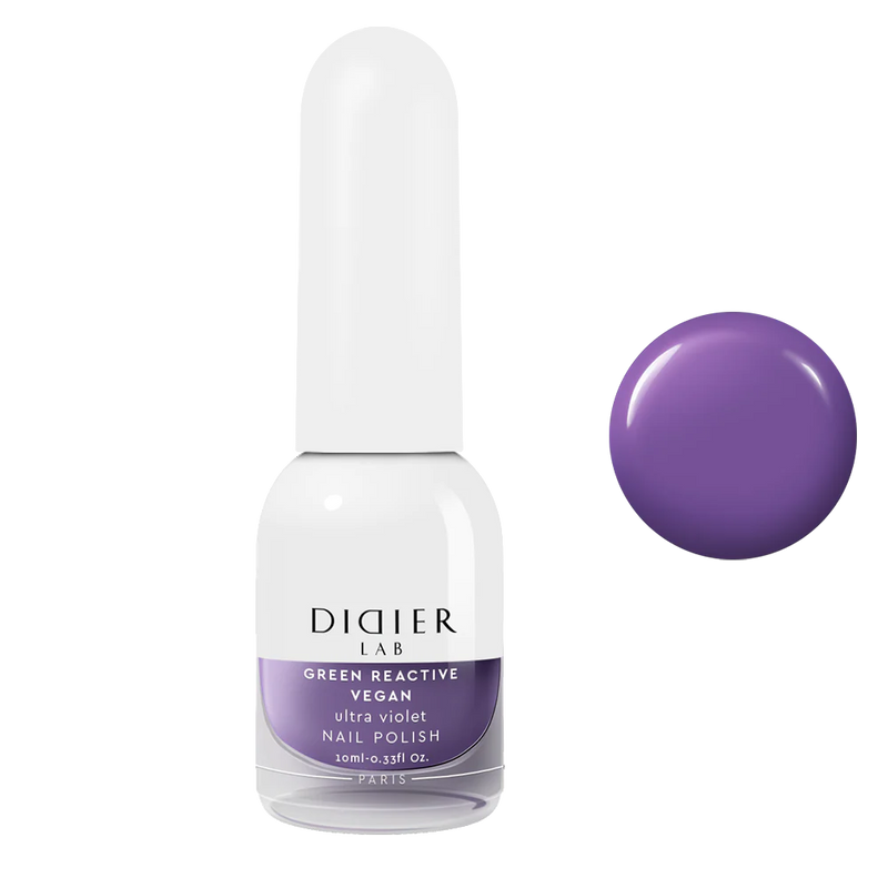 Green Reactive Vegan Nail Polish, Didier Lab, Ultra Violet, 10 ml