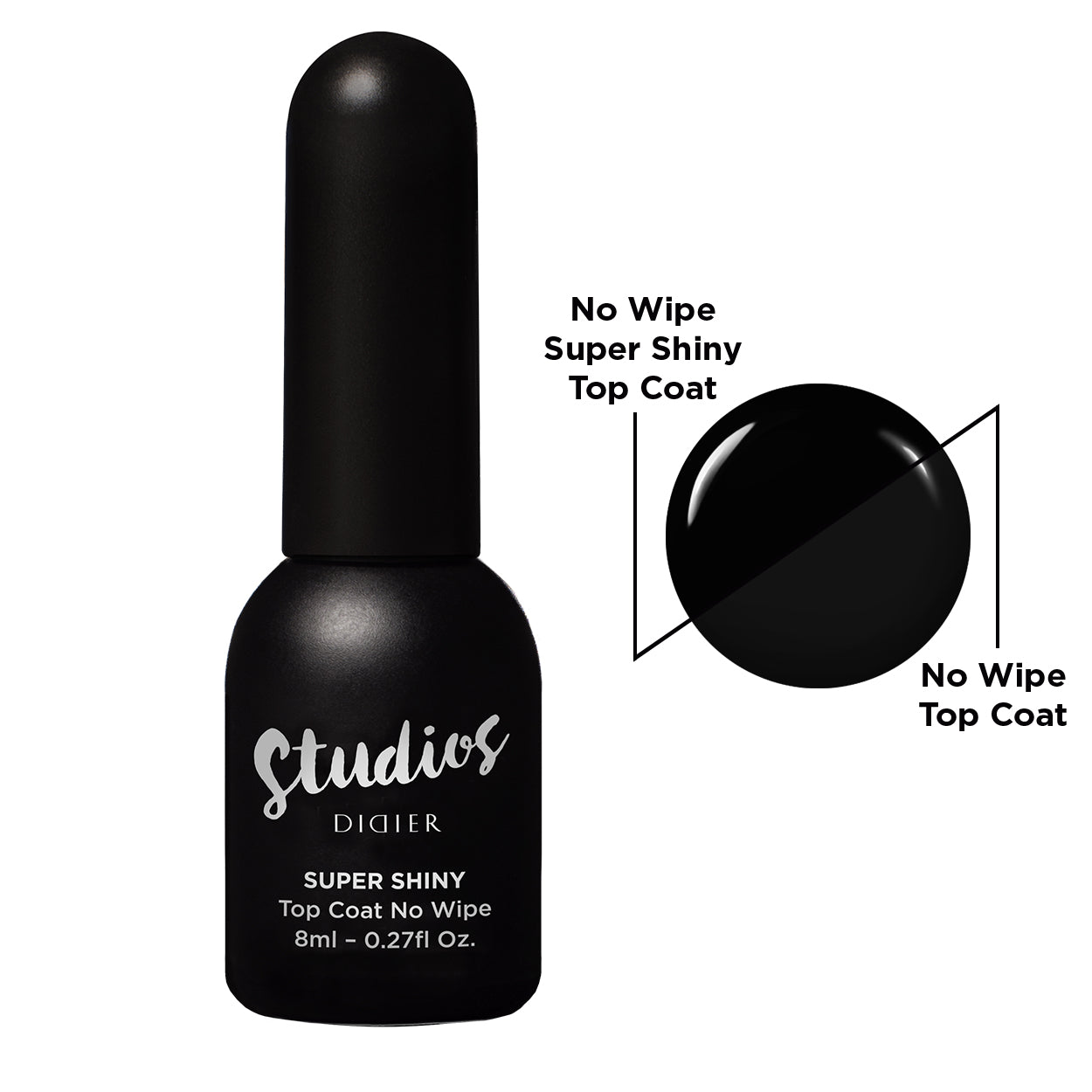 Top Coat Super Shiny No Wipe, Studios Didier Lab, 8 ml