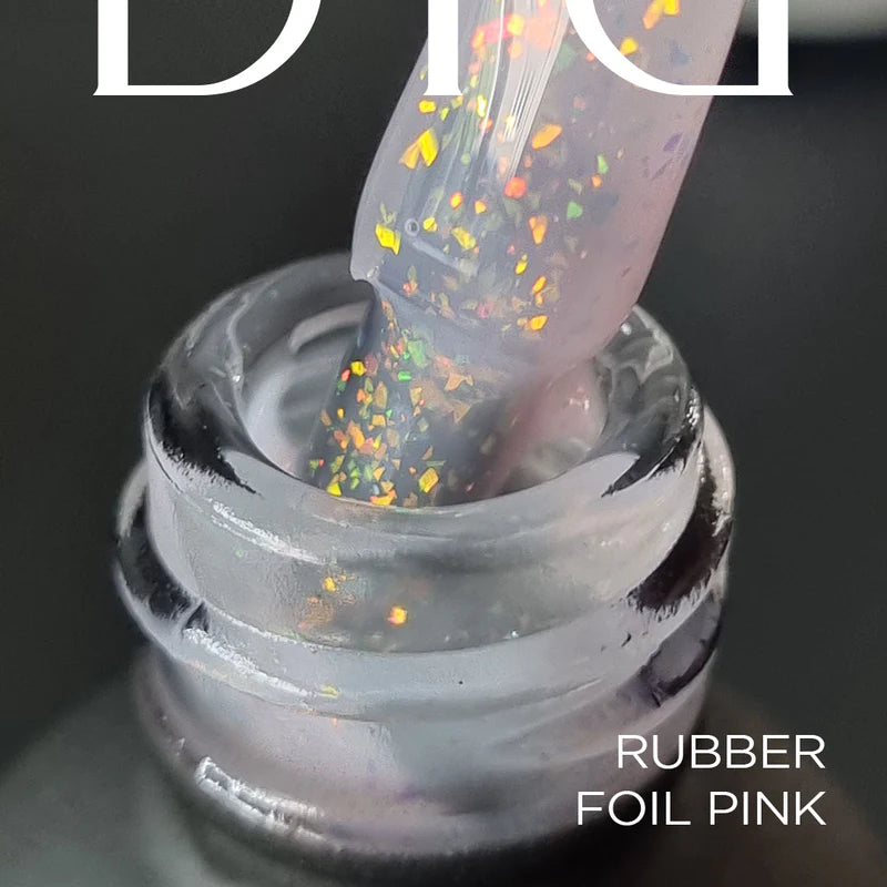 Gel polish, Rubber base foil, pink, 10ml