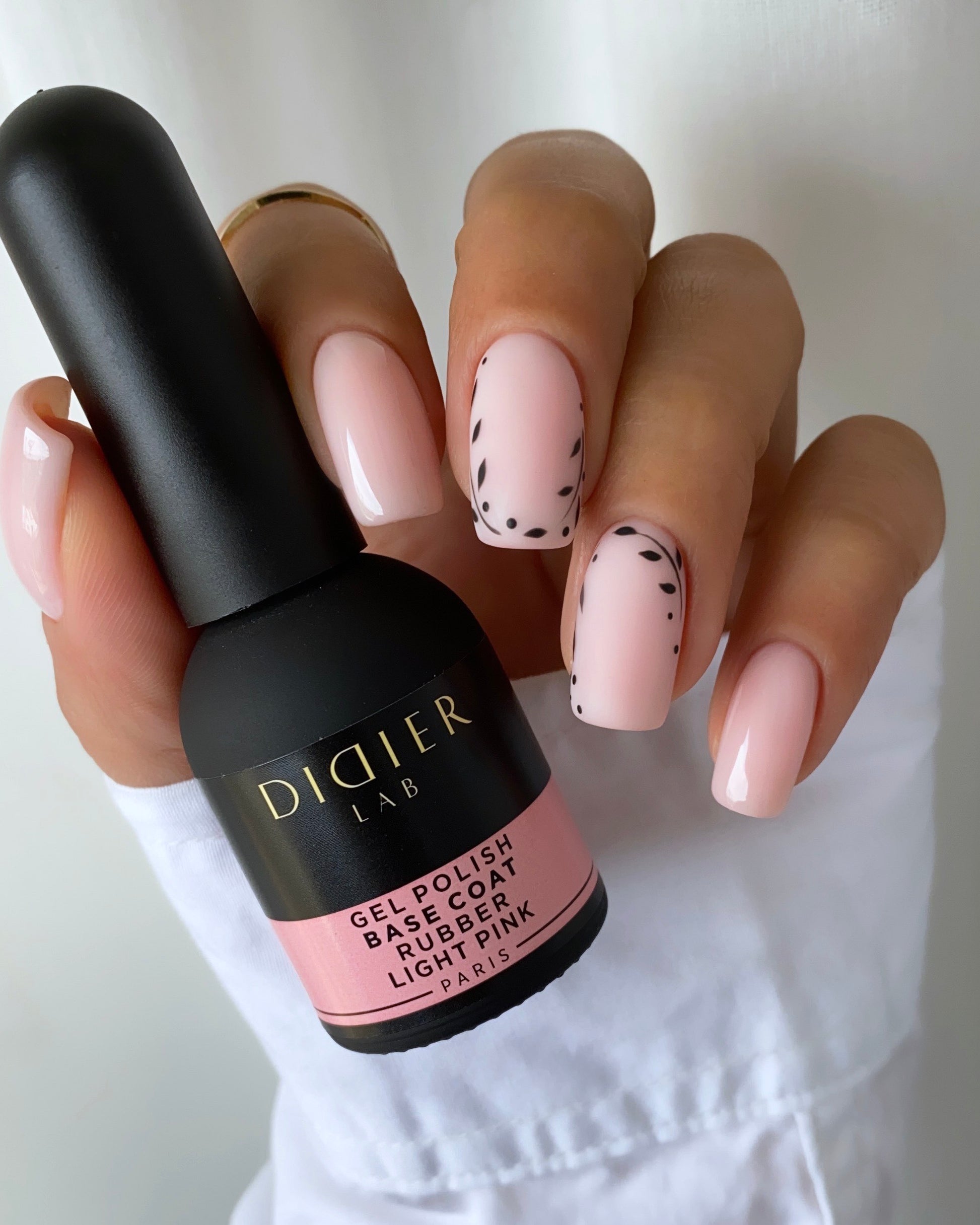 Gel polish, Rubber base coat, Light Pink, 10ml - LABORATOIRES DIDIER