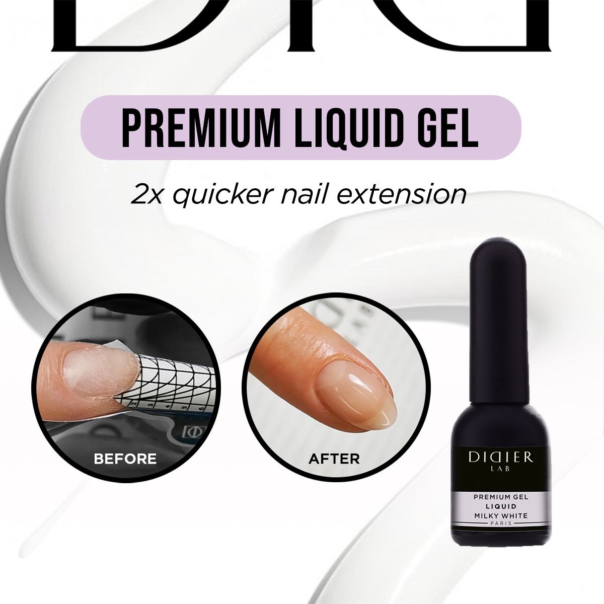 Premium Gel Liquid "Didier Lab", Pink Glass, 10ml - LABORATOIRES DIDIER