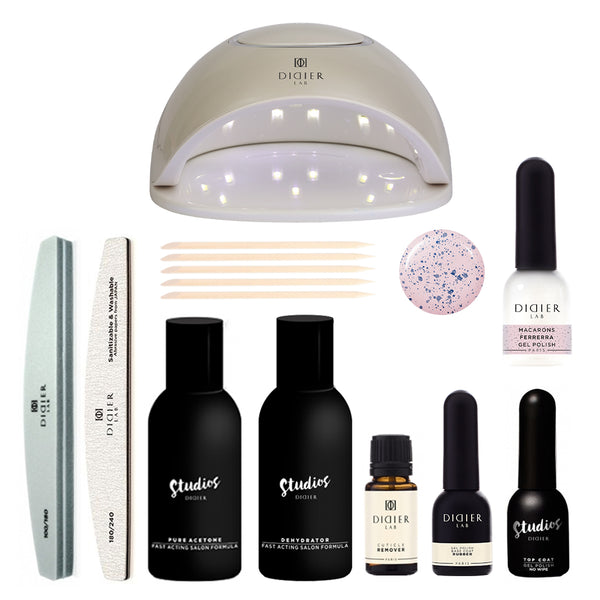 Gel polish manicure set „FERRERRA“ with UV/LED lamp for beginners