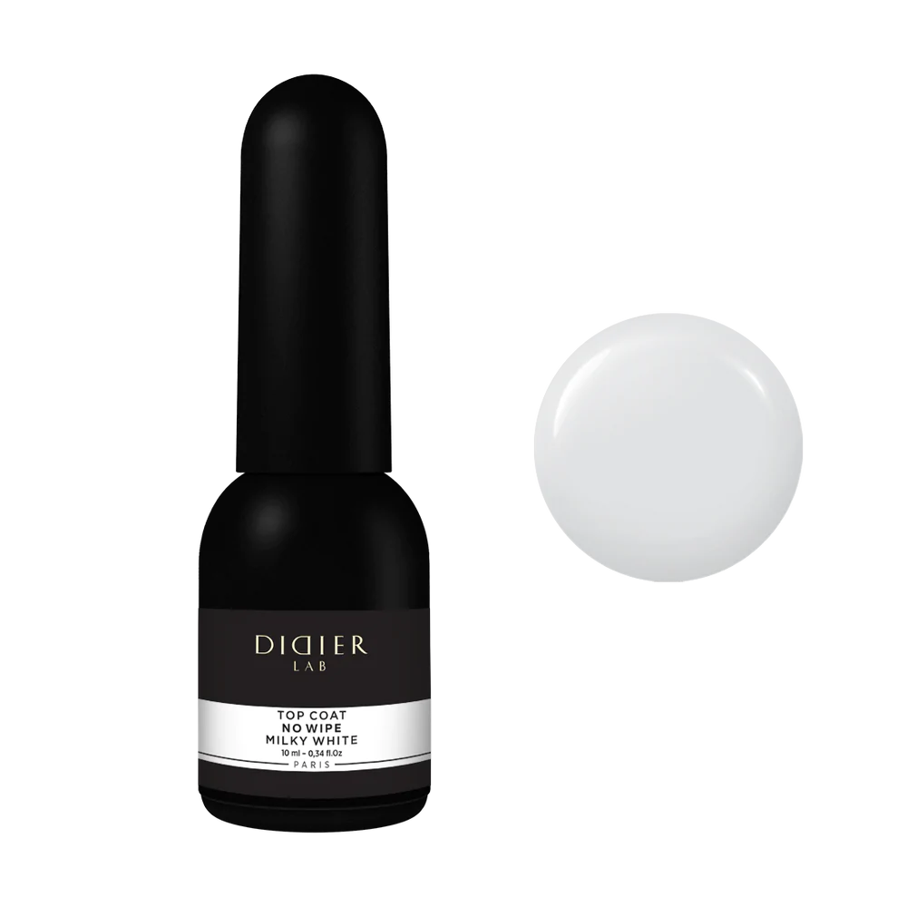 Top Coat No Wipe, Didier Lab, Milky White, 8ml