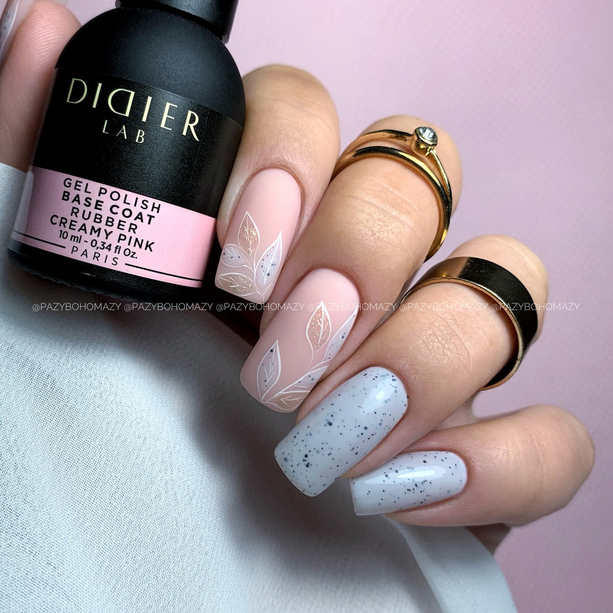 Gel Polish Rubber Base Coat, Creamy Pink 10 ml